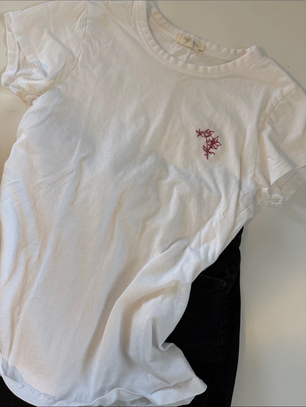rag & bone white cotton slub t